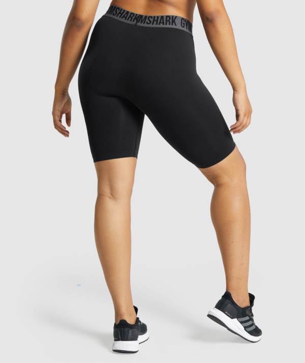 Damske Šortky Gymshark Fit Seamless Cycling Čierne | OP9125784